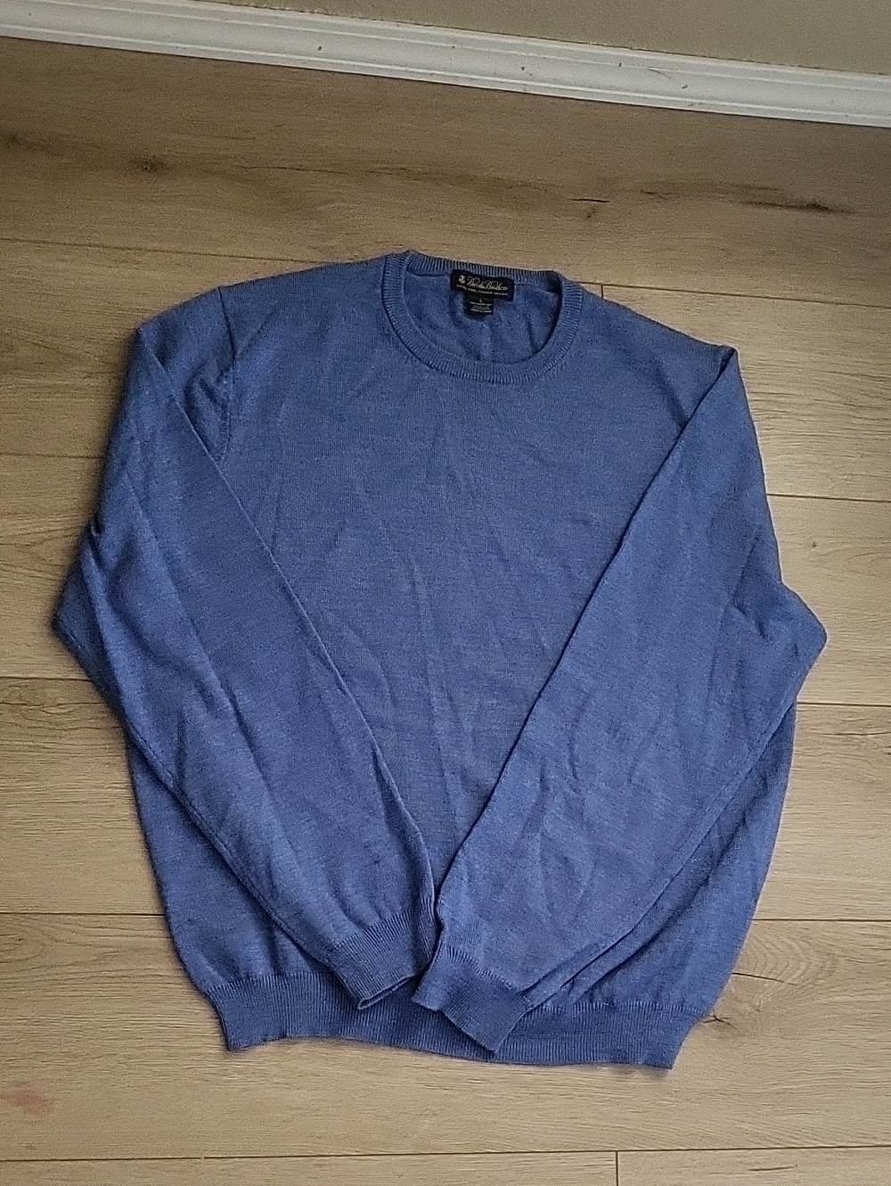 Brooks Brothers Men's Light Blue Crewneck Sweater